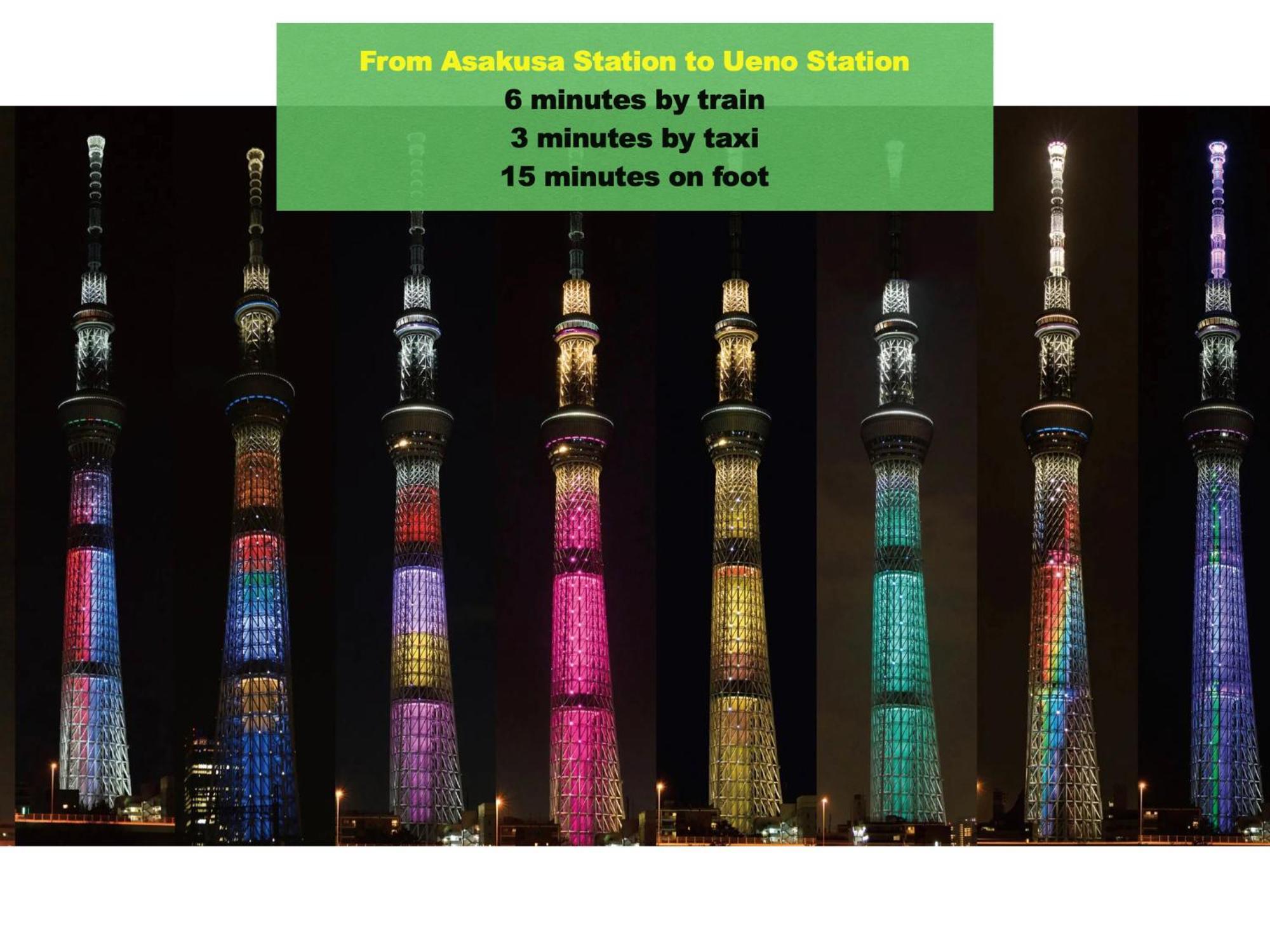 東京都浅草寺3分 浅草駅6分 寝室+リビング2-4人 スカイツリービュー 駅近 成田空港&羽田空港直通公寓 外观 照片