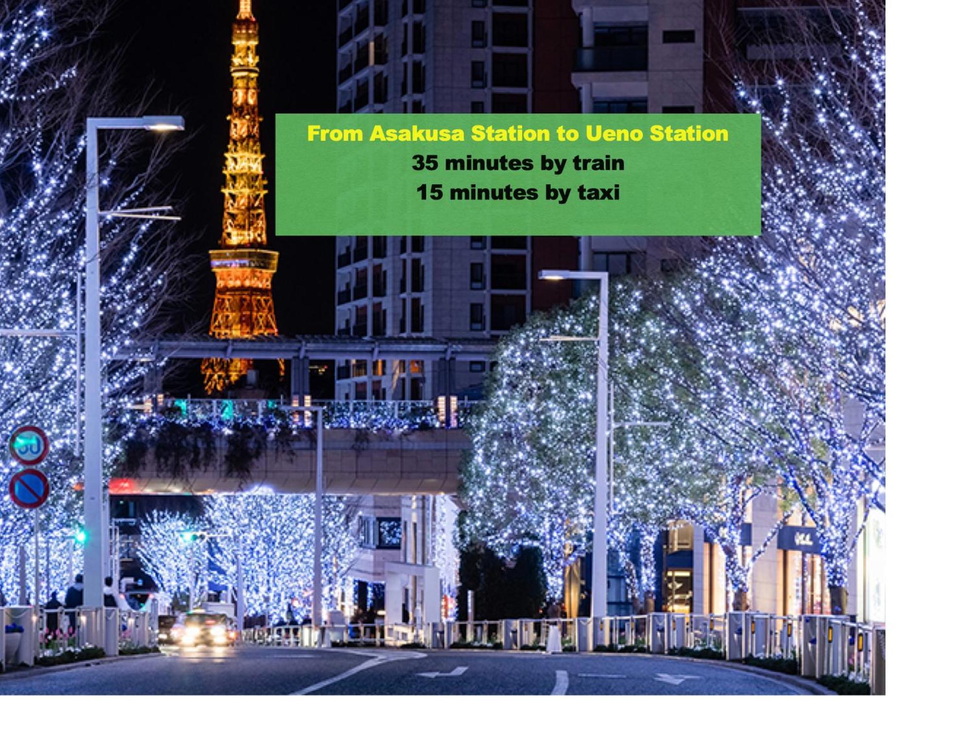 東京都浅草寺3分 浅草駅6分 寝室+リビング2-4人 スカイツリービュー 駅近 成田空港&羽田空港直通公寓 外观 照片